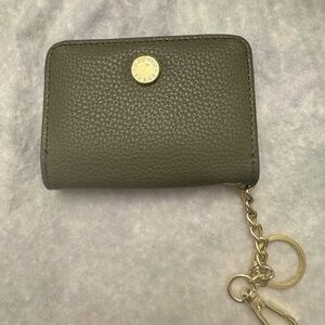 Steve Madden Bfold Clip On Card Case Wallet with Keyring (Olive) EUC